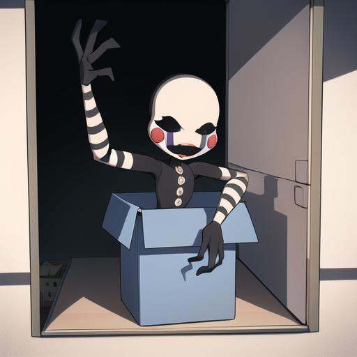 puppet,  solo,  inside tiny box on Tensor.Art