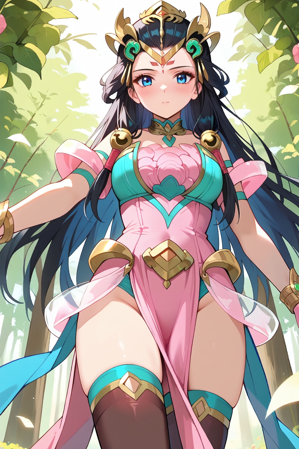 Random scene,  Random scene,  Thigh exposed on Tensor.Art