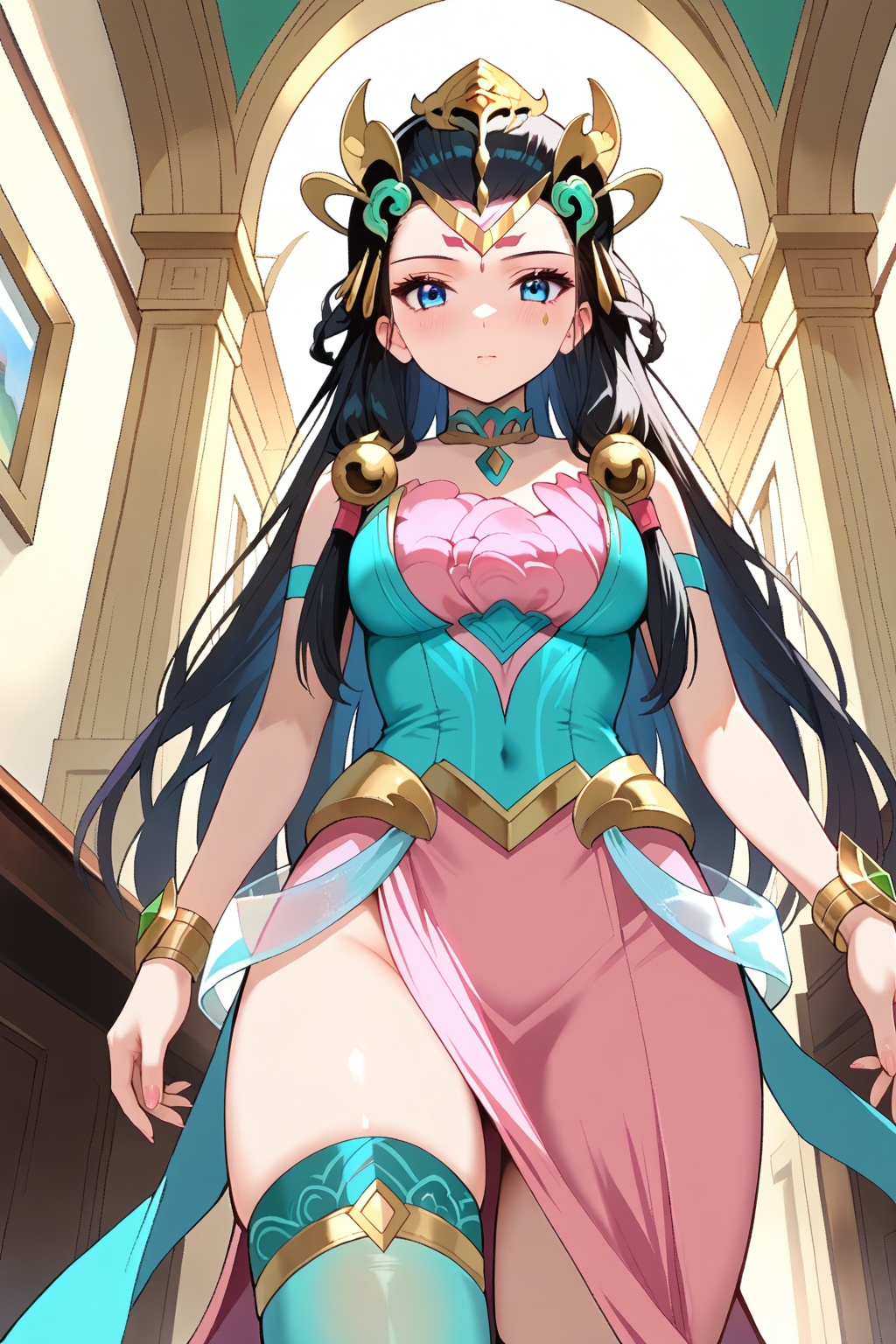 Random scene,  Random scene,  Thigh exposed on Tensor.Art