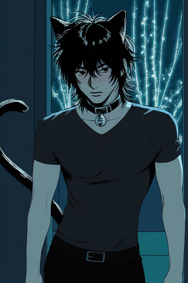 1boy,  nekomimi,  (male focus on Tensor.Art