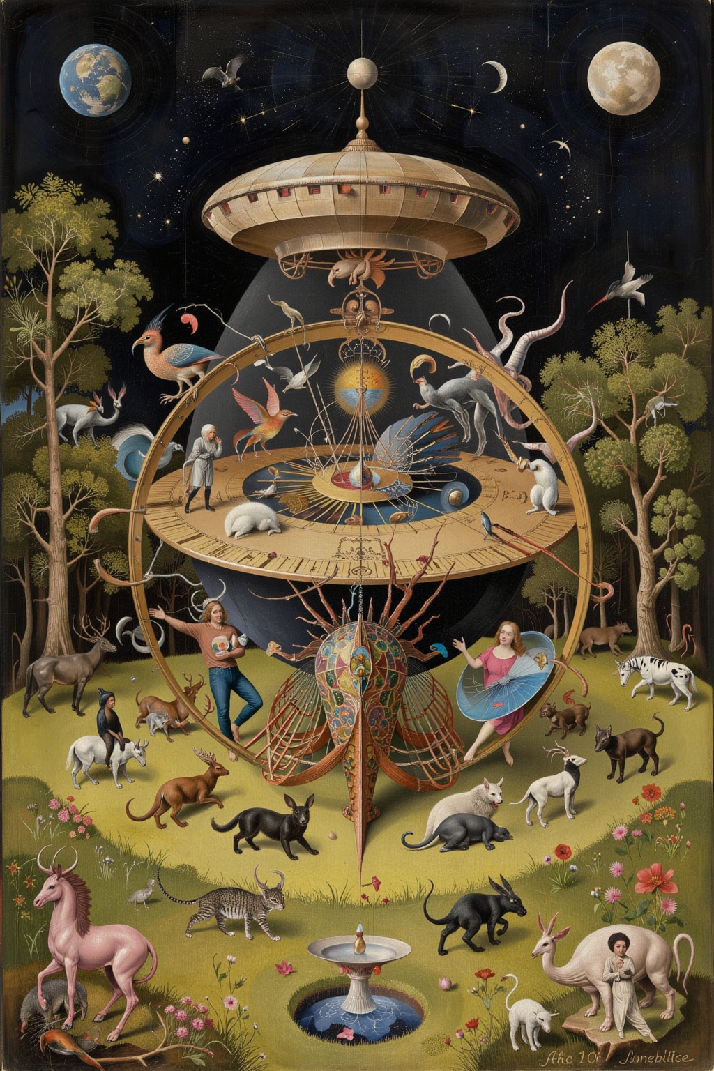 1 Sundial-shaped UFO,  photo realistic.,  Bosch on Tensor.Art
