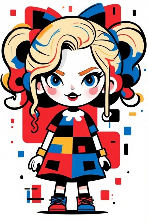 Harley Quinn,  cartoon,  doll on Tensor.Art