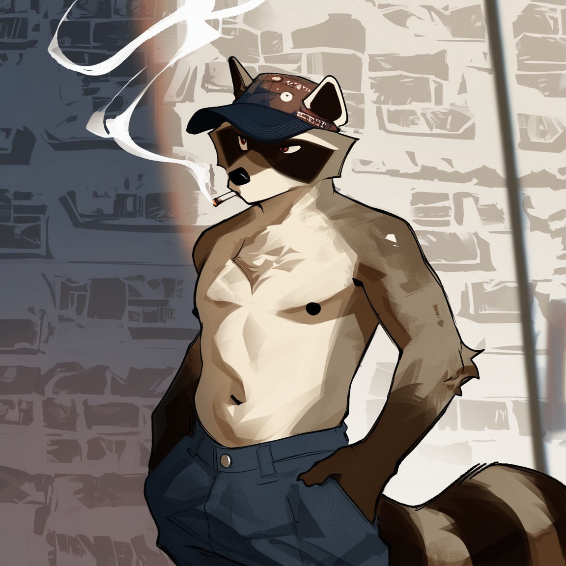 Itymnro,  procyonid,  raccoon on Tensor.Art