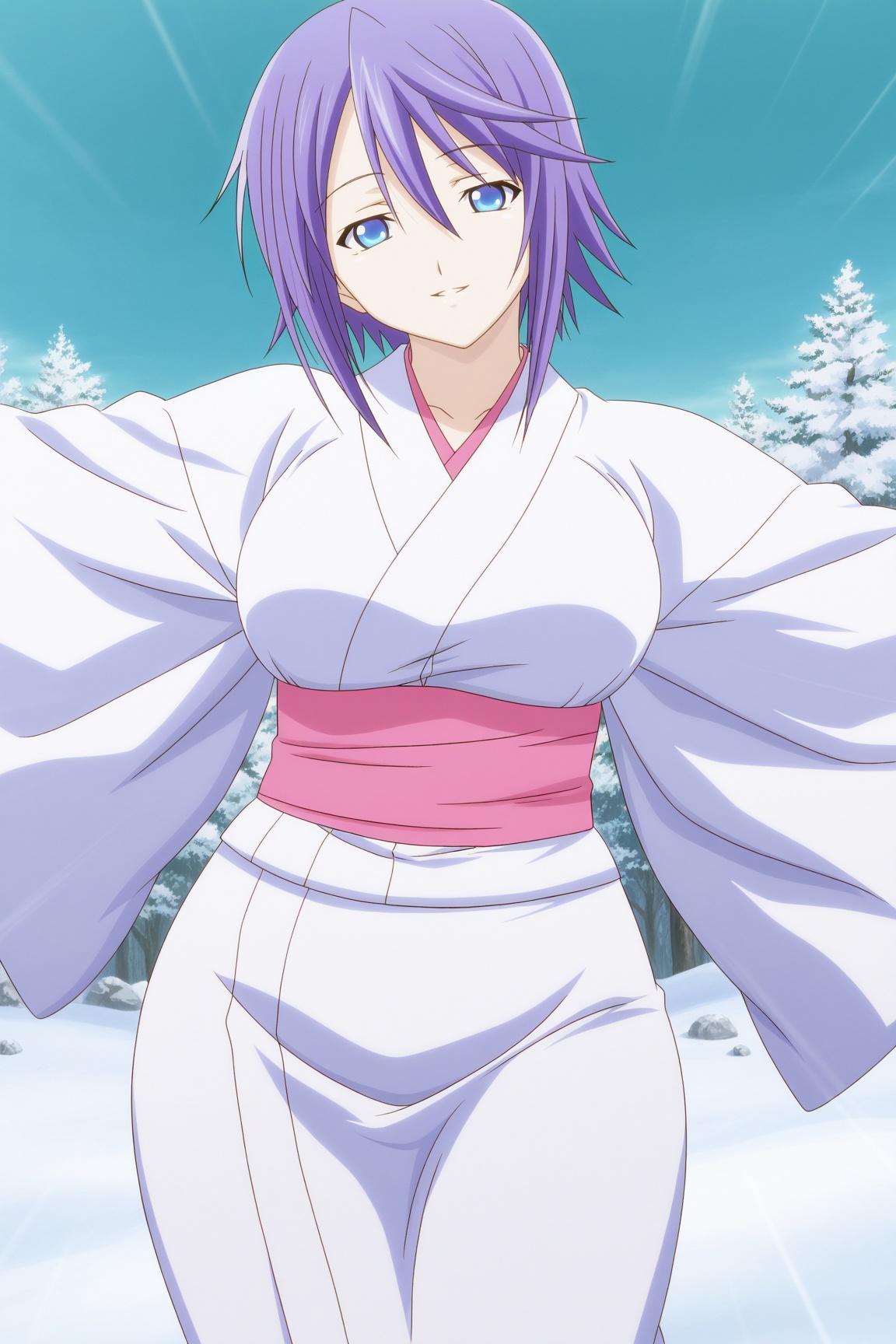 1girl,  mizore_shirayuki,  purple hair on Tensor.Art