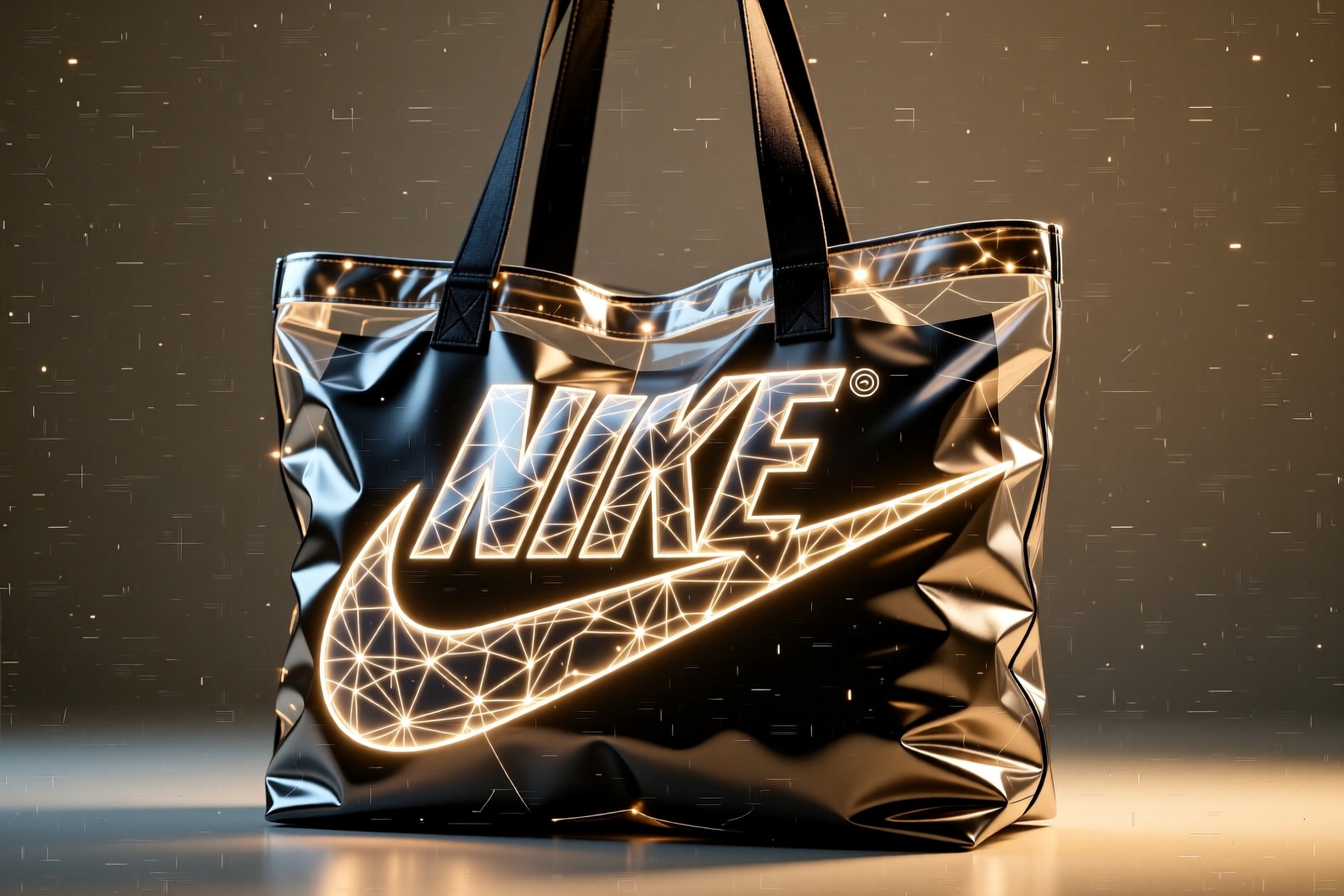 tote bag mockup with Nike Logo,  clean background,  totebag style on Tensor.Art