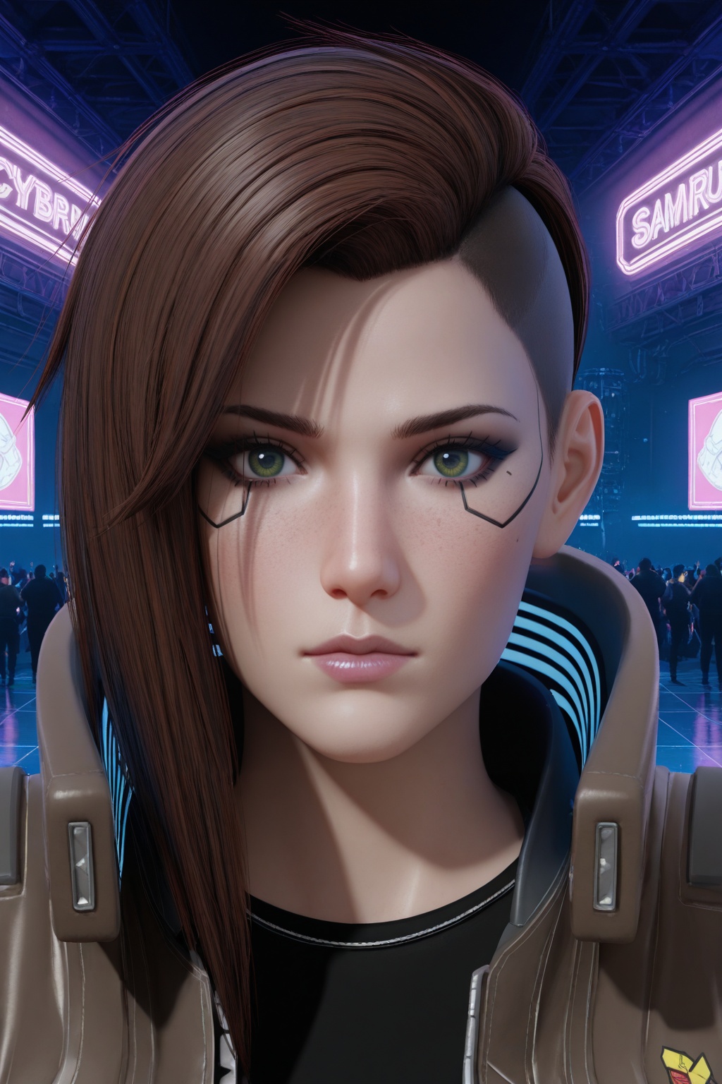 Val3rie_CP,  1girl,  freckles on Tensor.Art