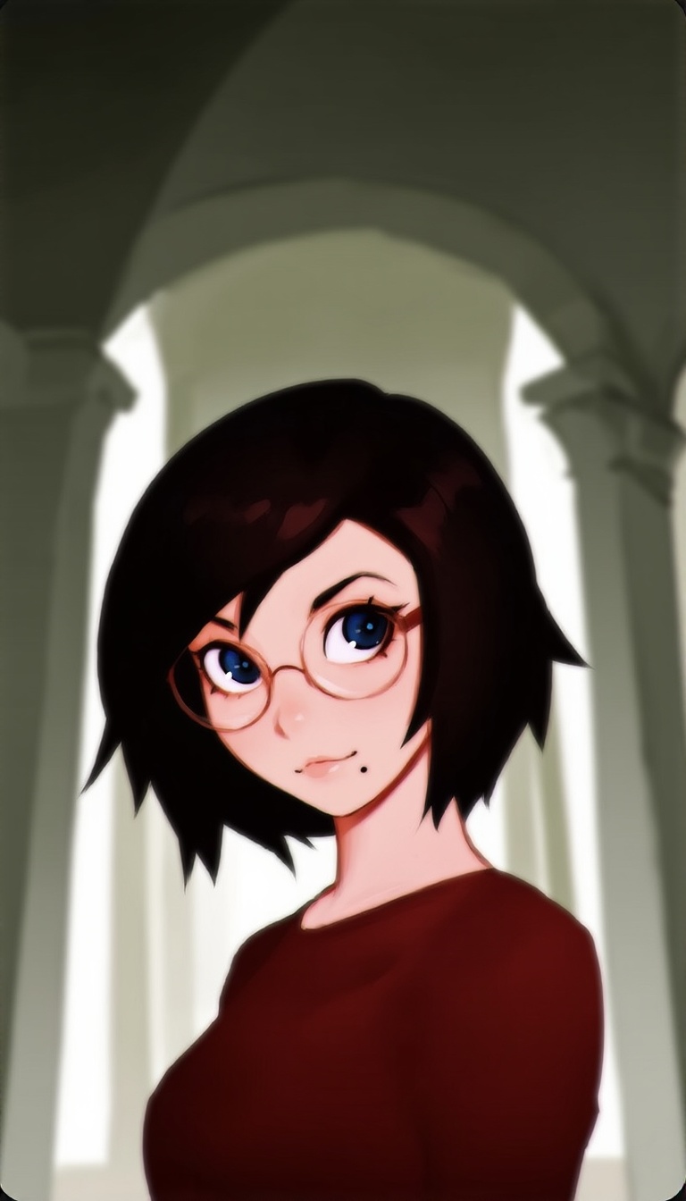 a portrait illustration by ilya kuvshinov,  1girl,  mole under mouth on Tensor.Art