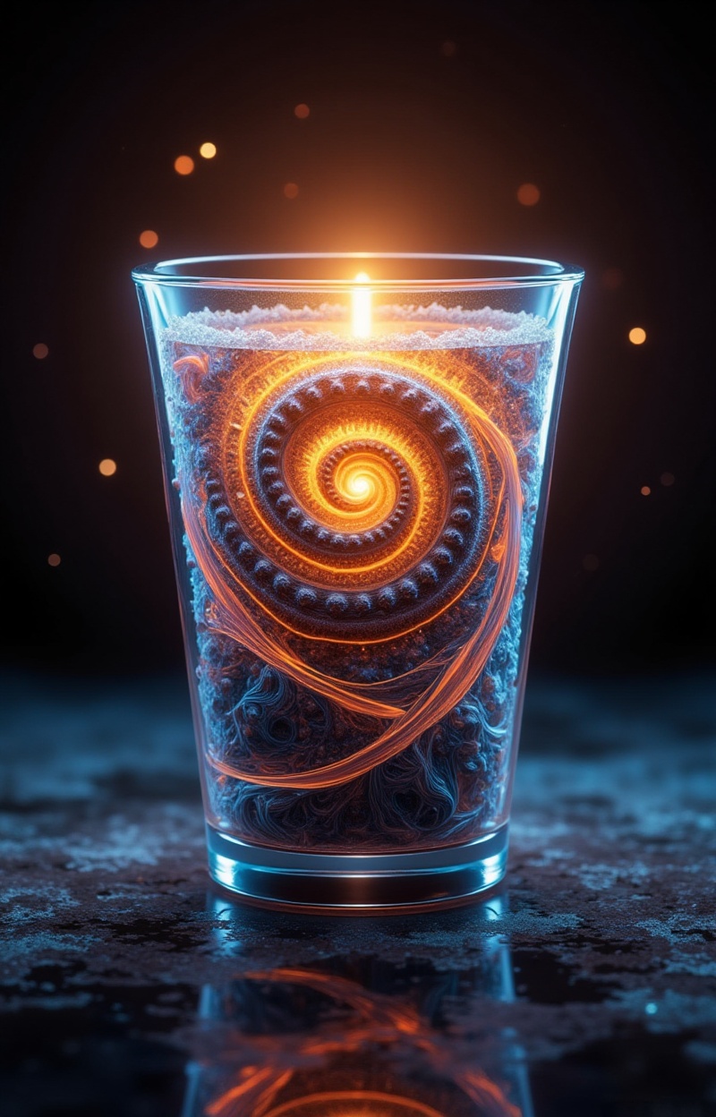 Fractalcreaplay. cup made of fractal structures,  fractal object,  detailed fractal surface on Tensor.Art