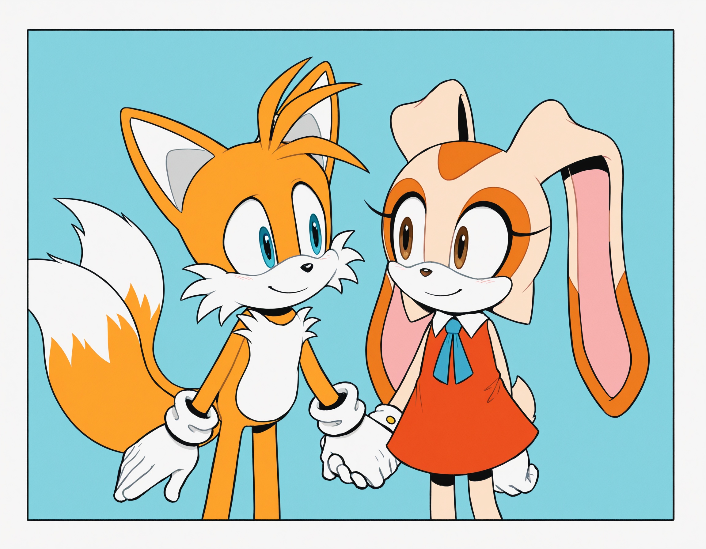 cream the rabbit,  lagomorph,  orange dressBREAKtails \(sonic\) on Tensor.Art