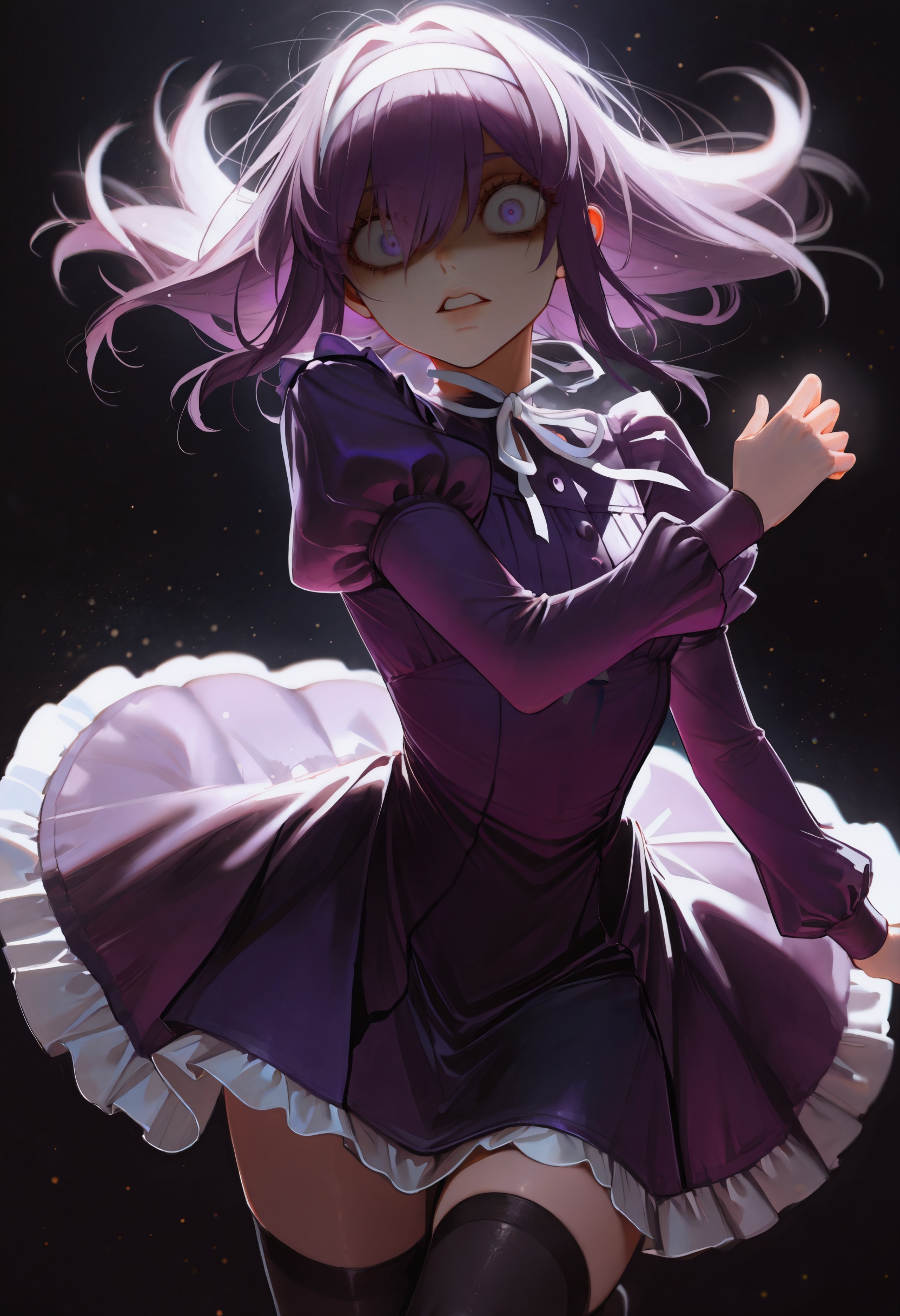 1girl,  solo,  dark background on Tensor.Art