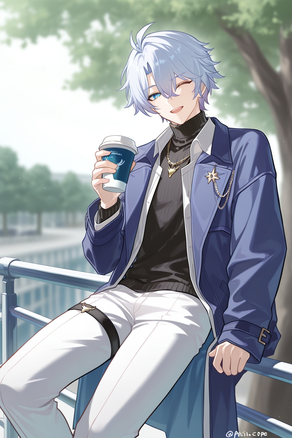 phainon \(luckin coffee\) \(honkai star rail\),  1boy,  male focus on Tensor.Art