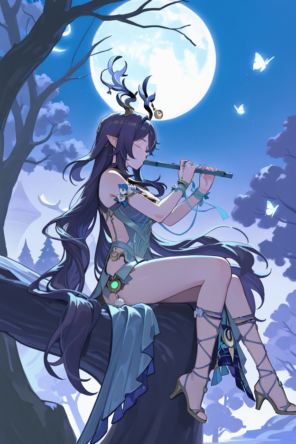lauma \(genshin impact\),  1girl,  instrument on Tensor.Art