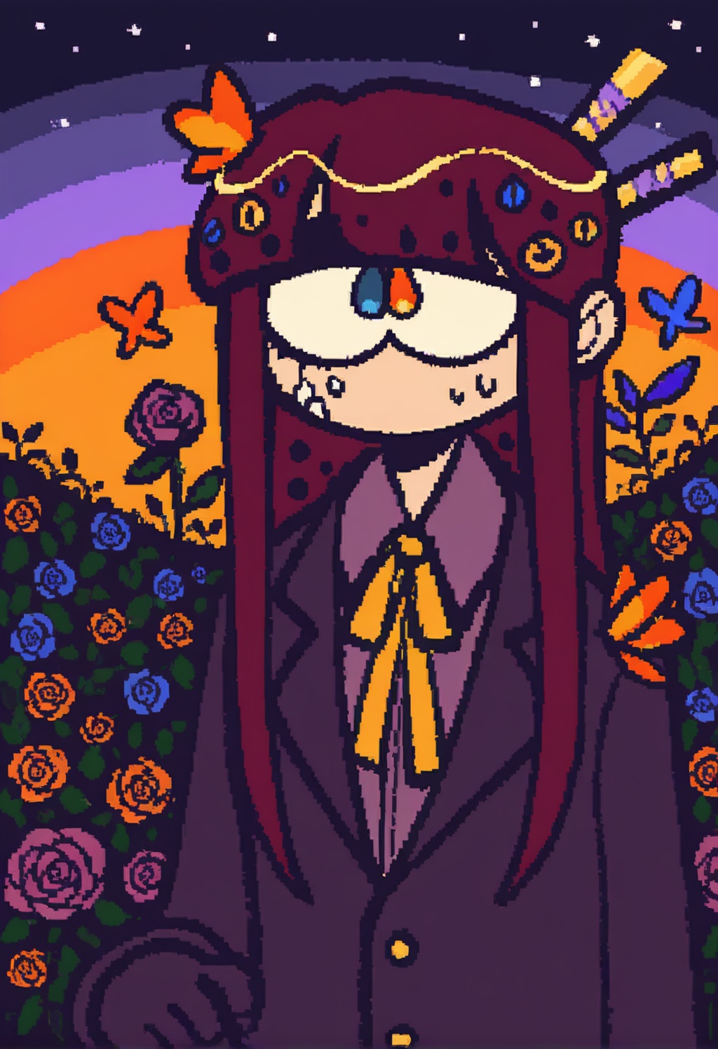 1other,  chibi,  maroon hair on Tensor.Art