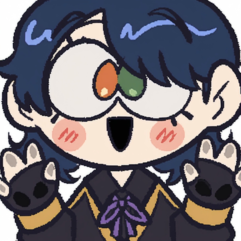 1girl,  multicolored eyes,  chibi on Tensor.Art
