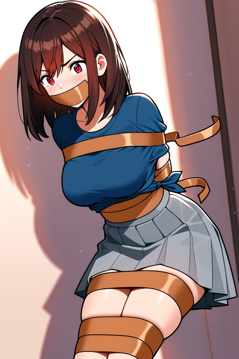 1girl,  solo,  brown hair on Tensor.Art