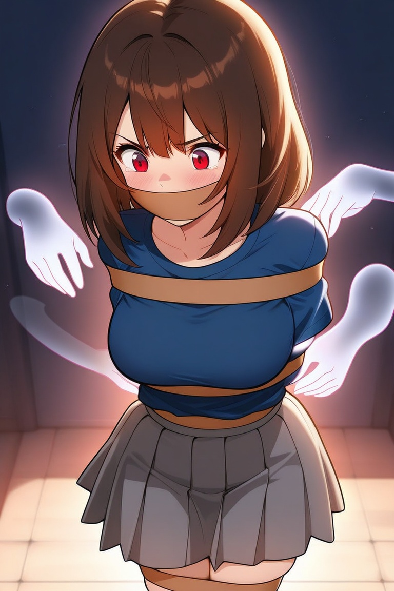 1girl,  solo,  brown hair on Tensor.Art