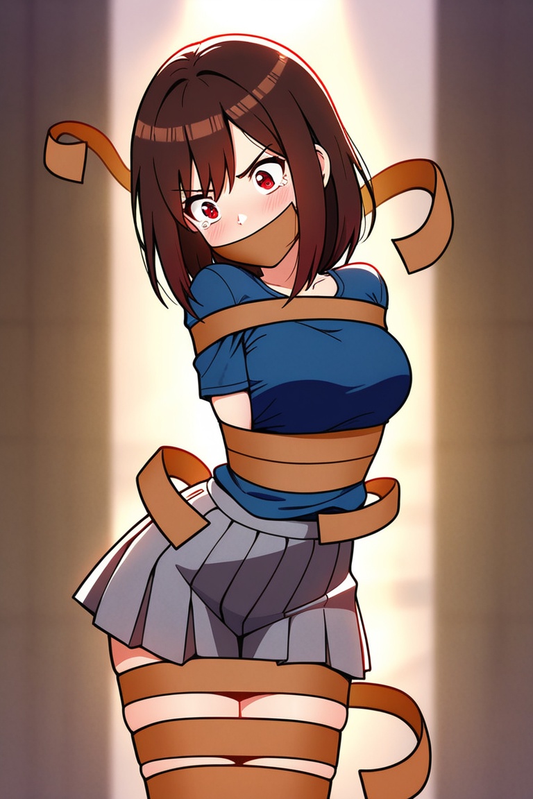 1girl,  solo,  brown hair on Tensor.Art