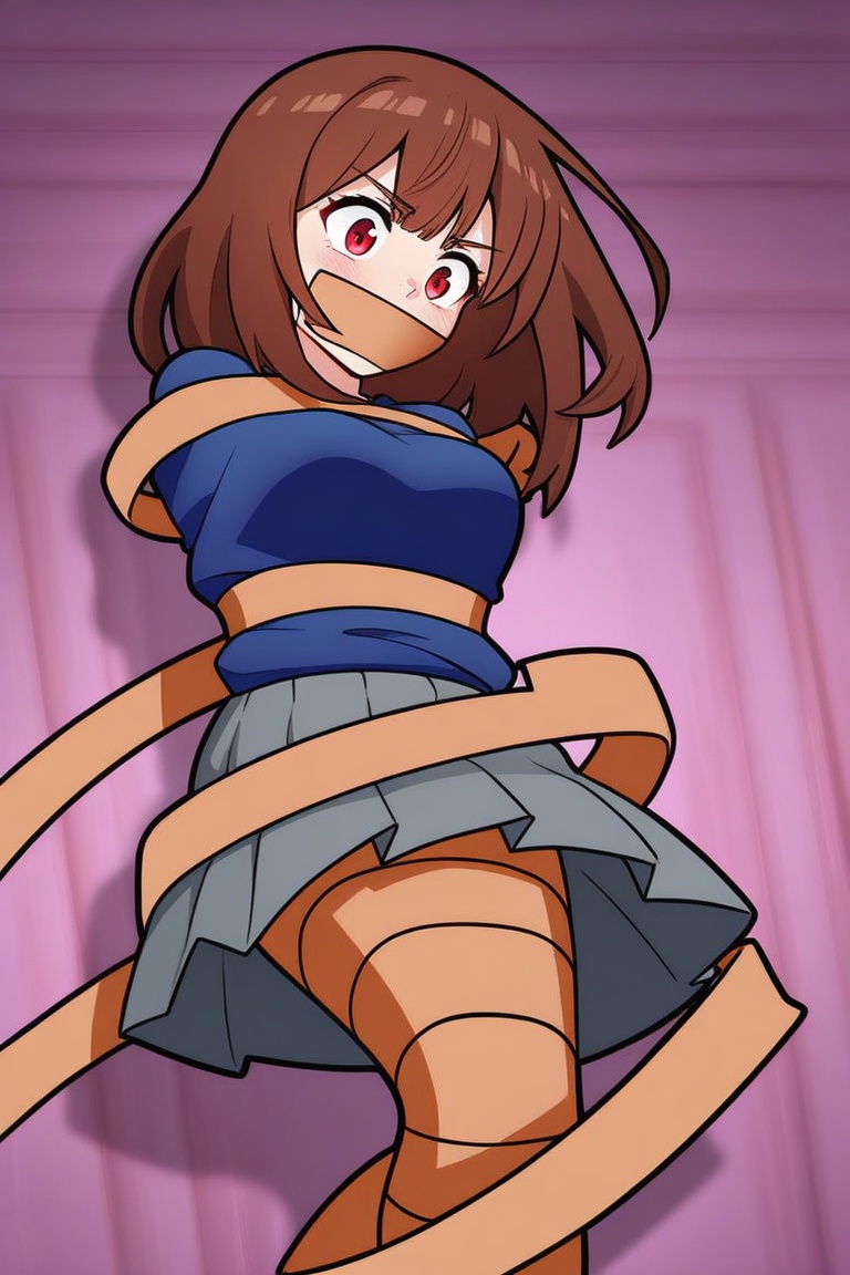 1girl,  solo,  brown hair on Tensor.Art