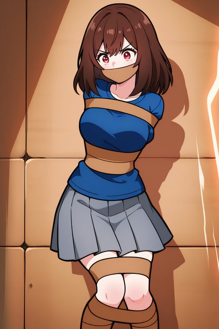 1girl,  solo,  brown hair on Tensor.Art