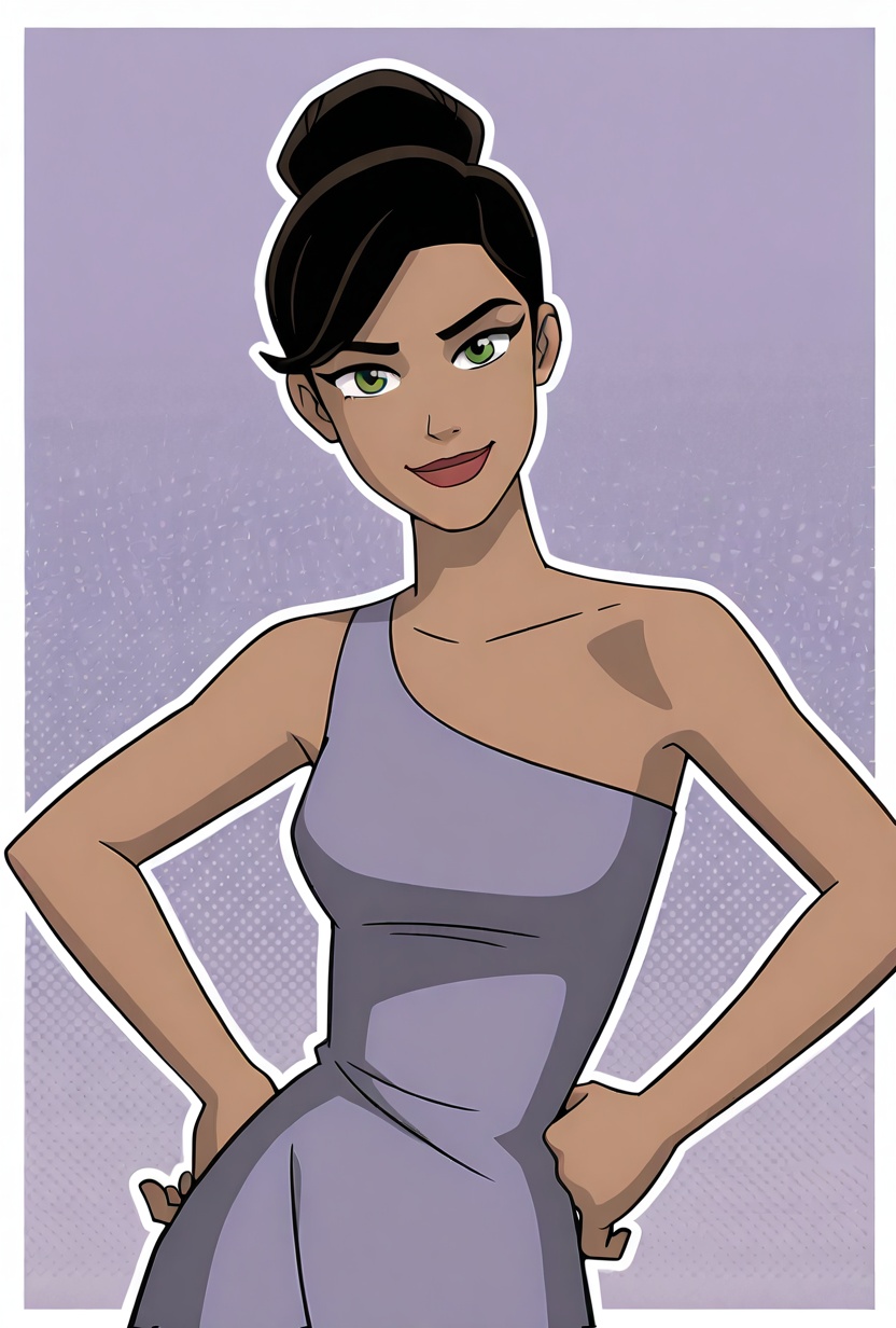rebeccaholiday,  1girl,  black hair on Tensor.Art