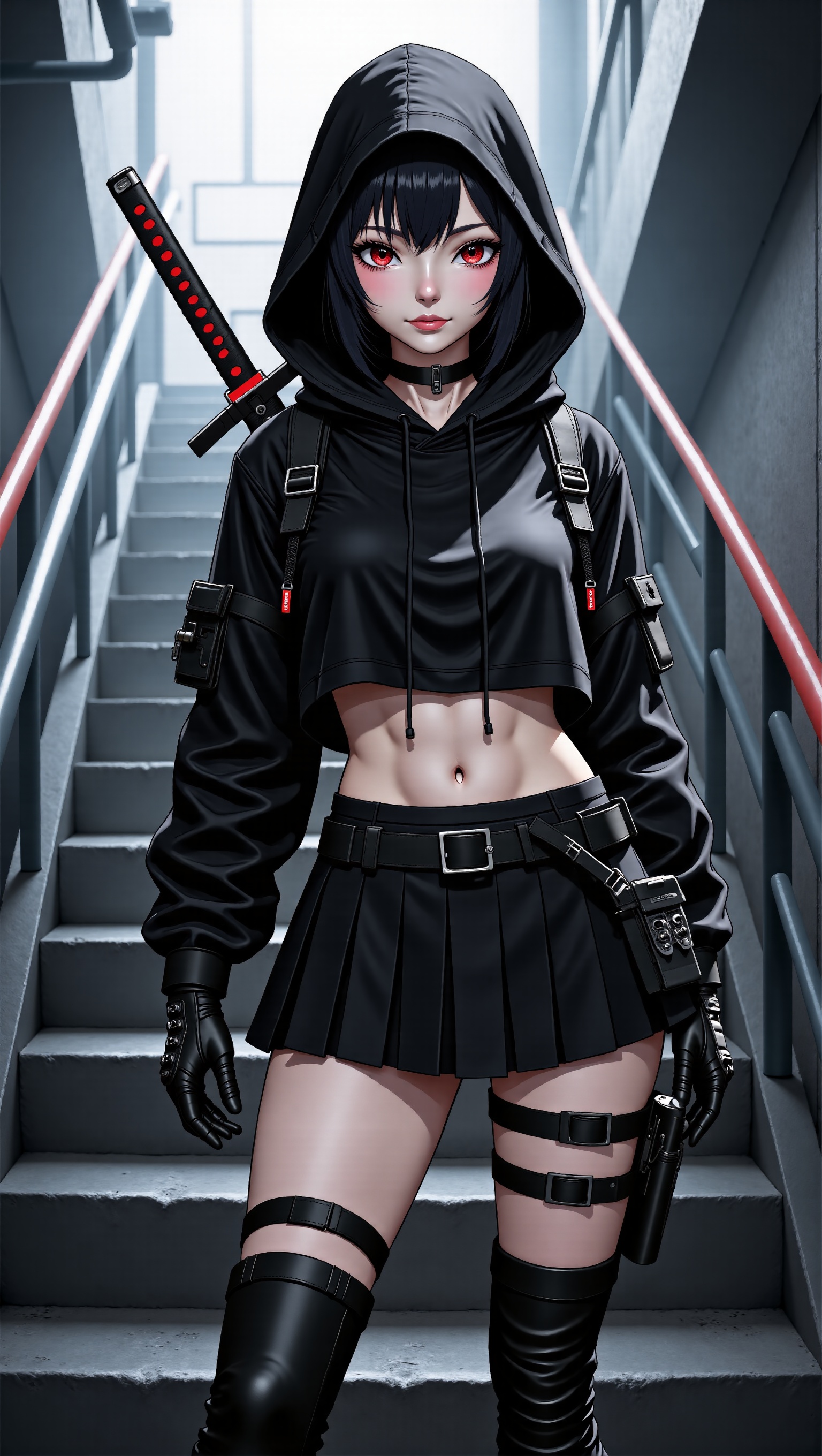 masterpiece,  anime style,  cyberpunk tactical fashion on Tensor.Art