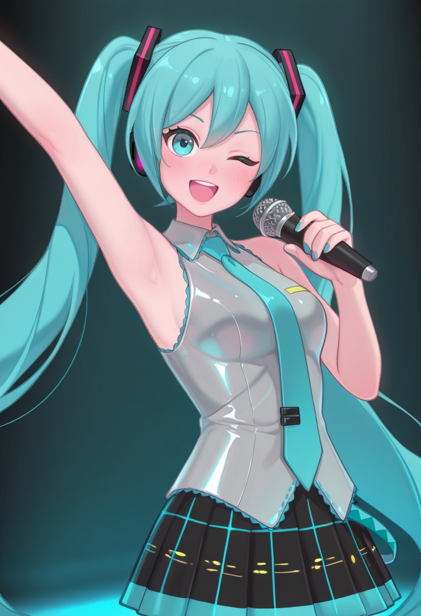 jamlizstyle,  1girl,  hatsune miku on Tensor.Art