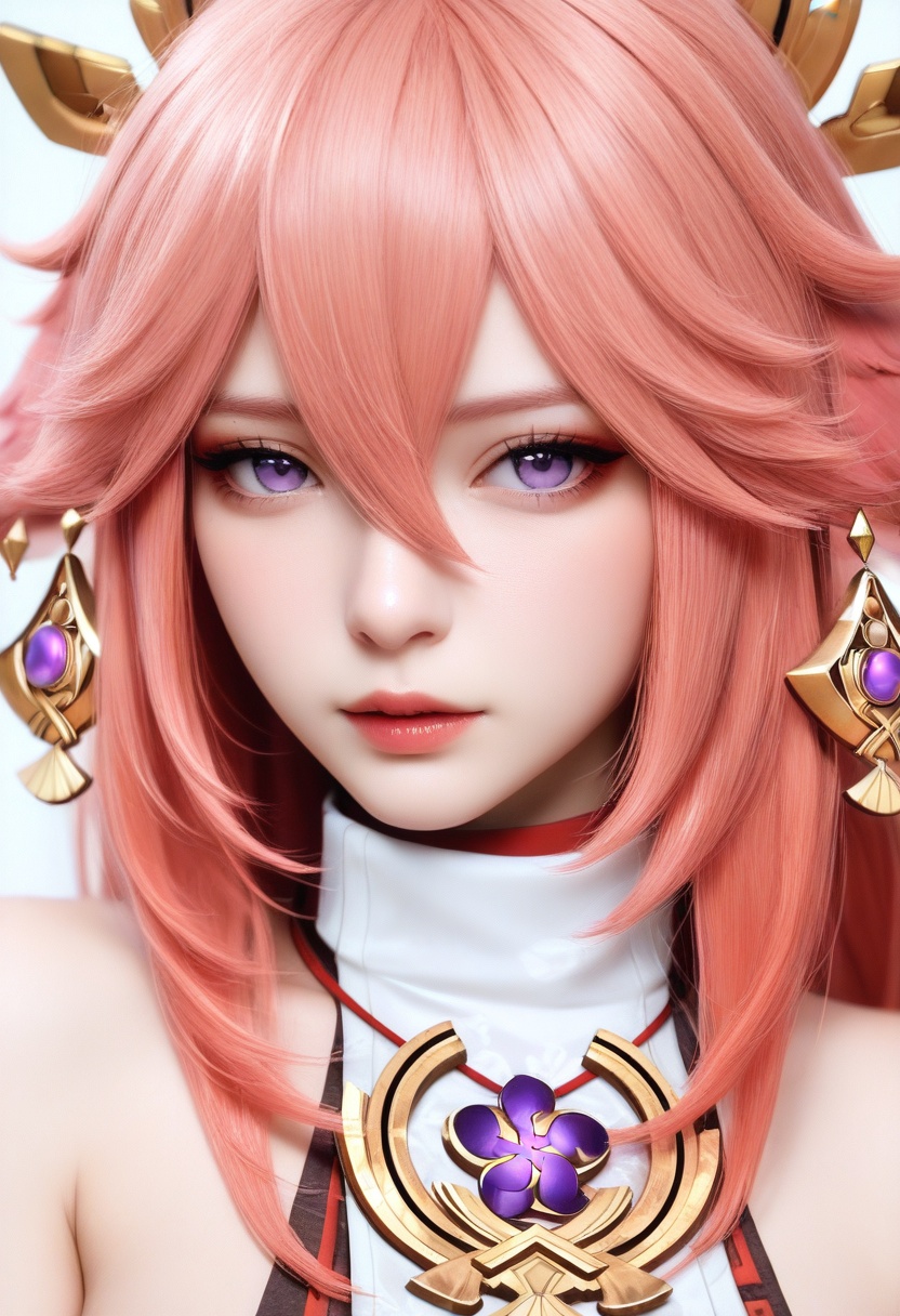 solo,  looking at viewer,  yae miko on Tensor.Art