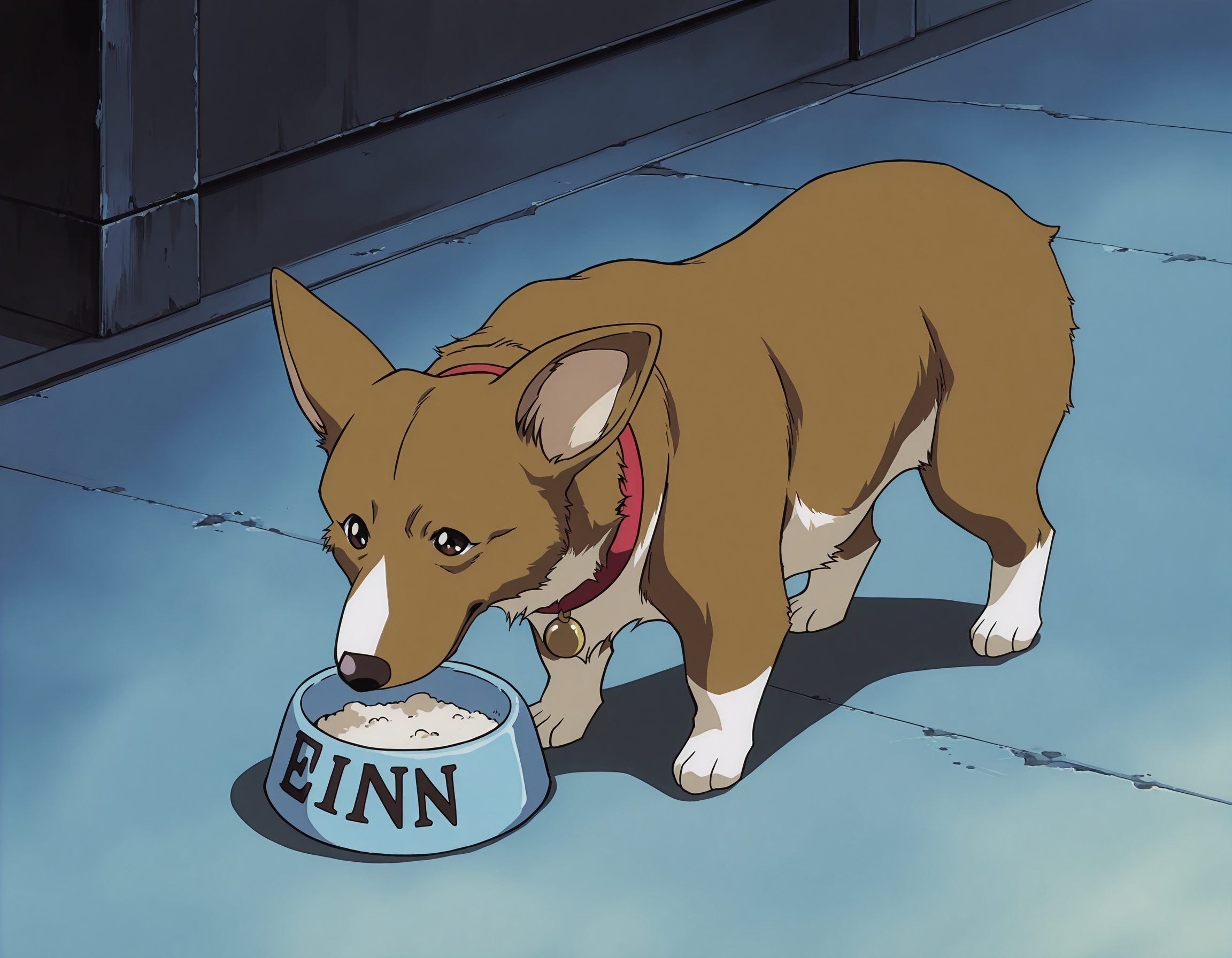 1990s (style),  retro artstyle,  Ein (dog) on Tensor.Art