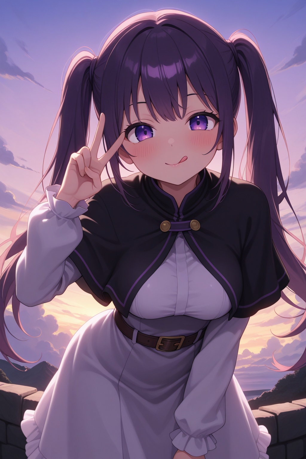 1girl,  twintails,  tongue on Tensor.Art