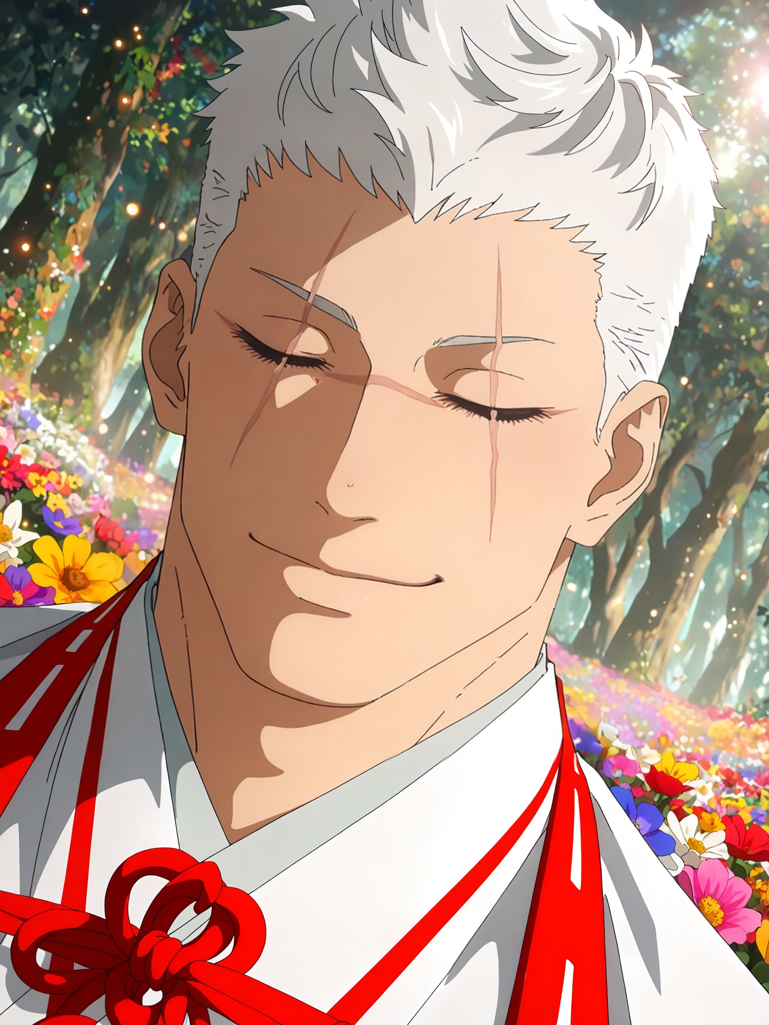 1boy (mature male,  shion,  closed eyes on Tensor.Art