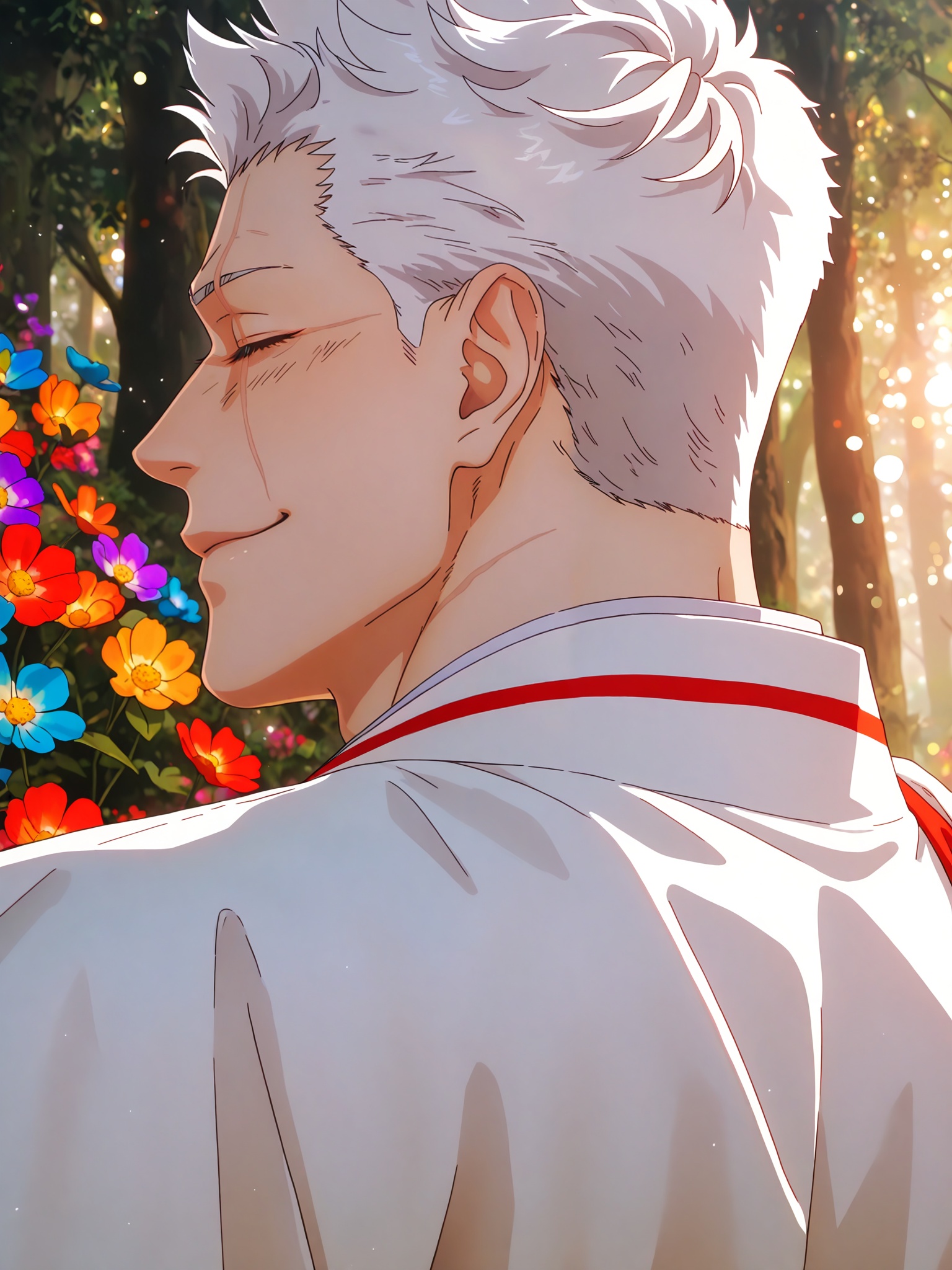 1boy (mature male,  shion,  closed eyes on Tensor.Art
