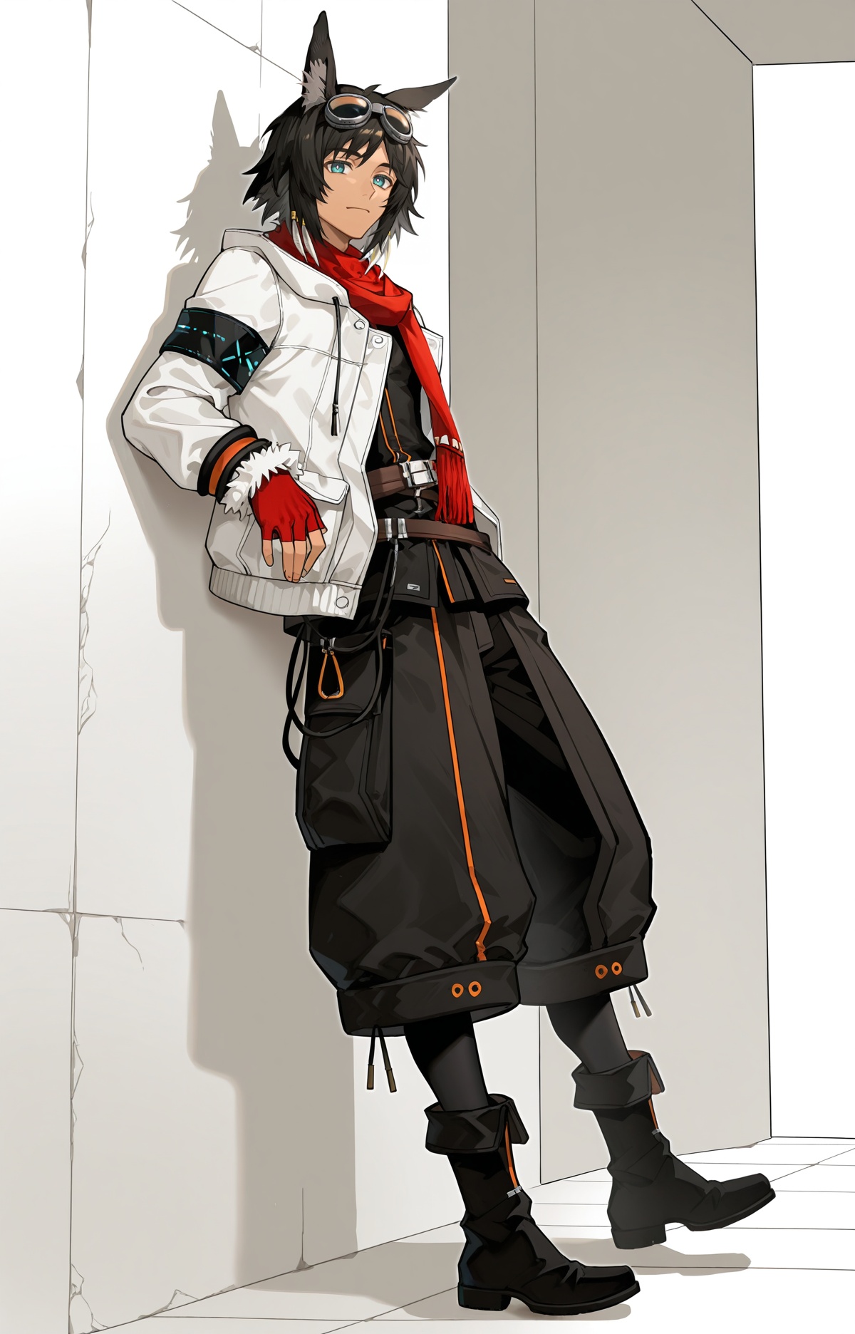 1boy,  courier \(arknights\),  courier el1 on Tensor.Art