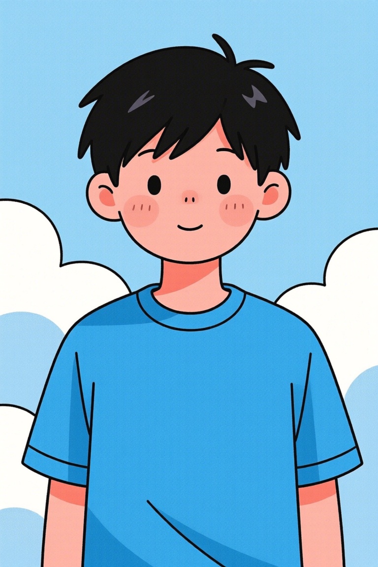 Flat Illustration Easy Tone,  1boy on Tensor.Art