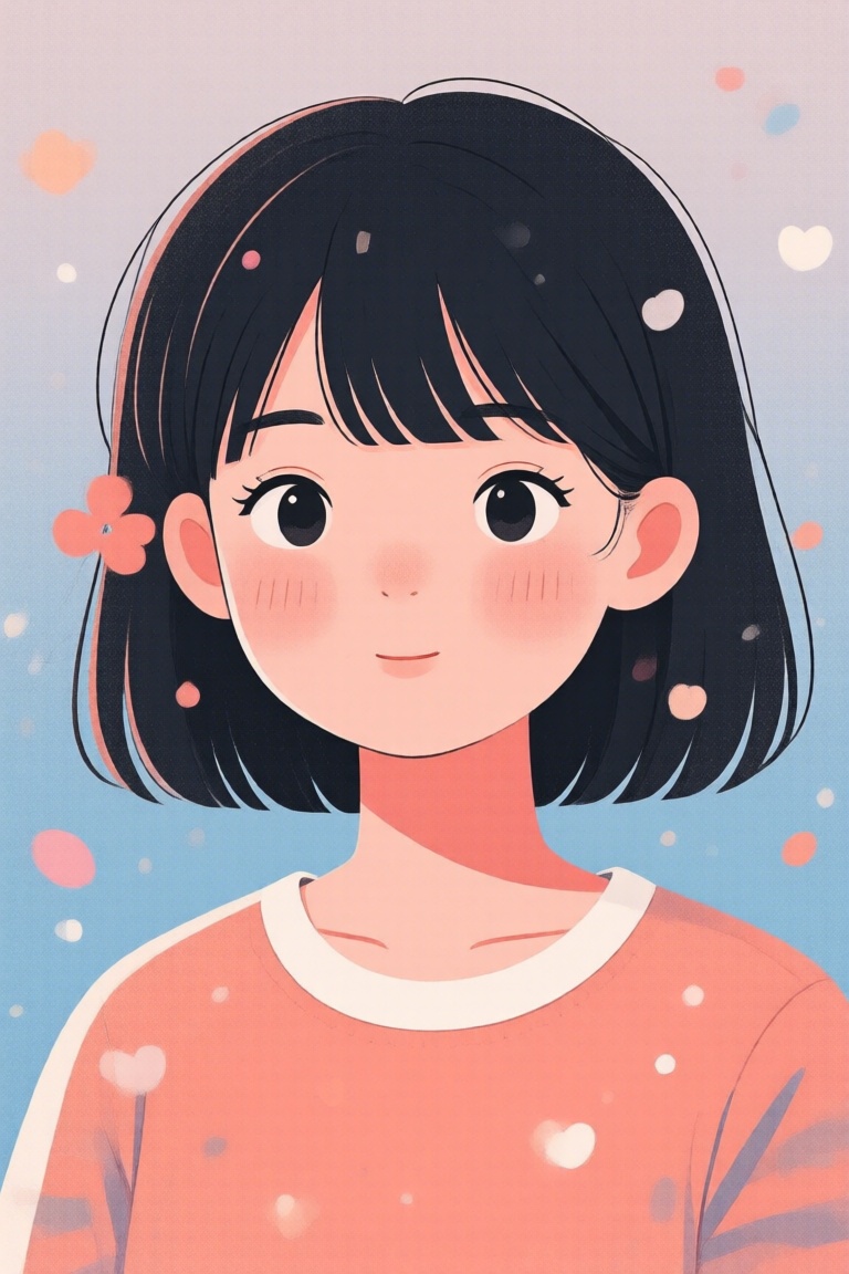 Flat Illustration Easy Tone,  1girl on Tensor.Art
