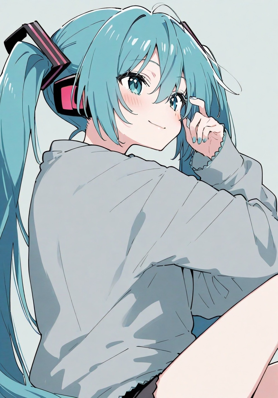 1girl,  solo,  hatsune miku on Tensor.Art