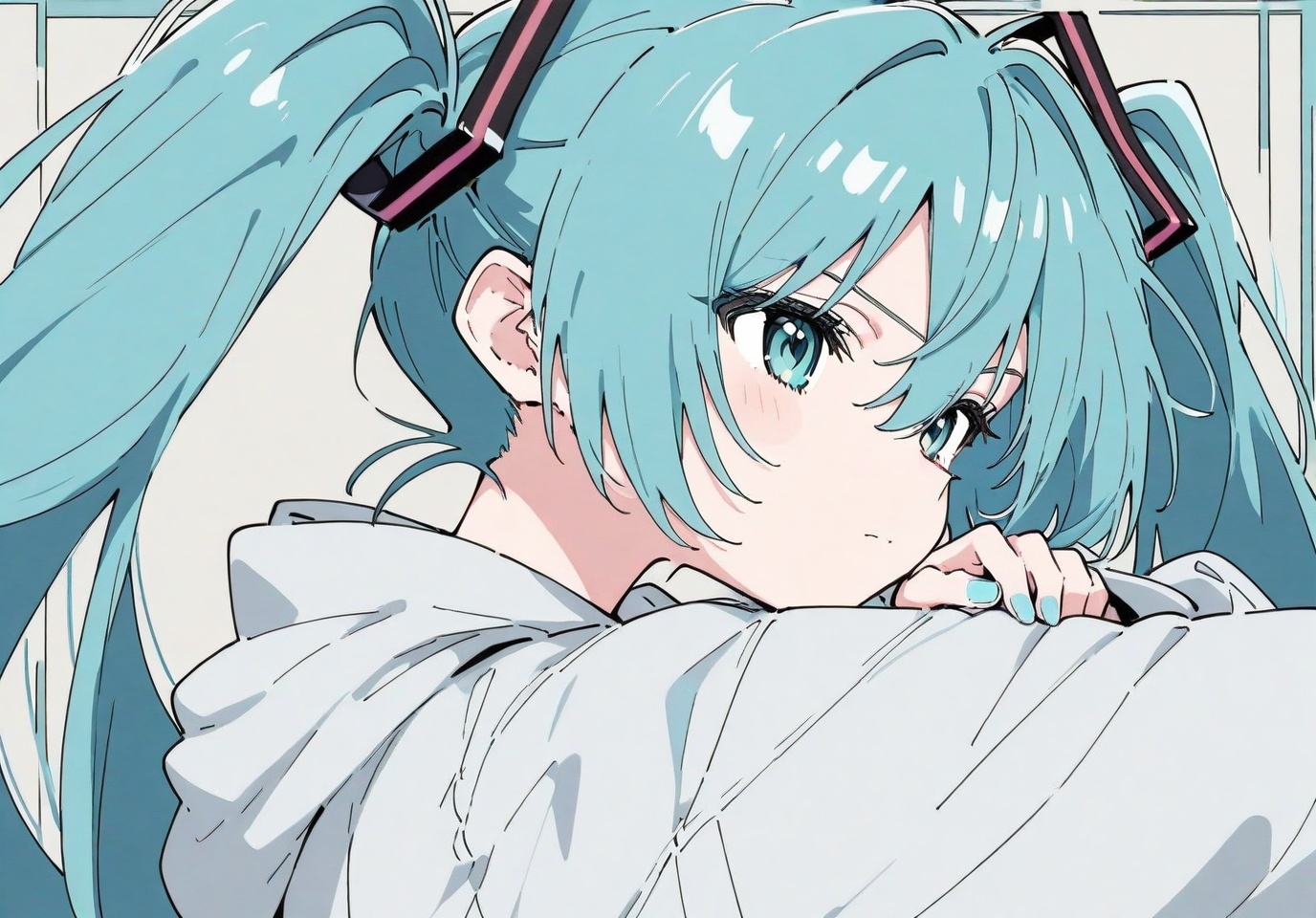 1girl,  solo,  hatsune miku on Tensor.Art