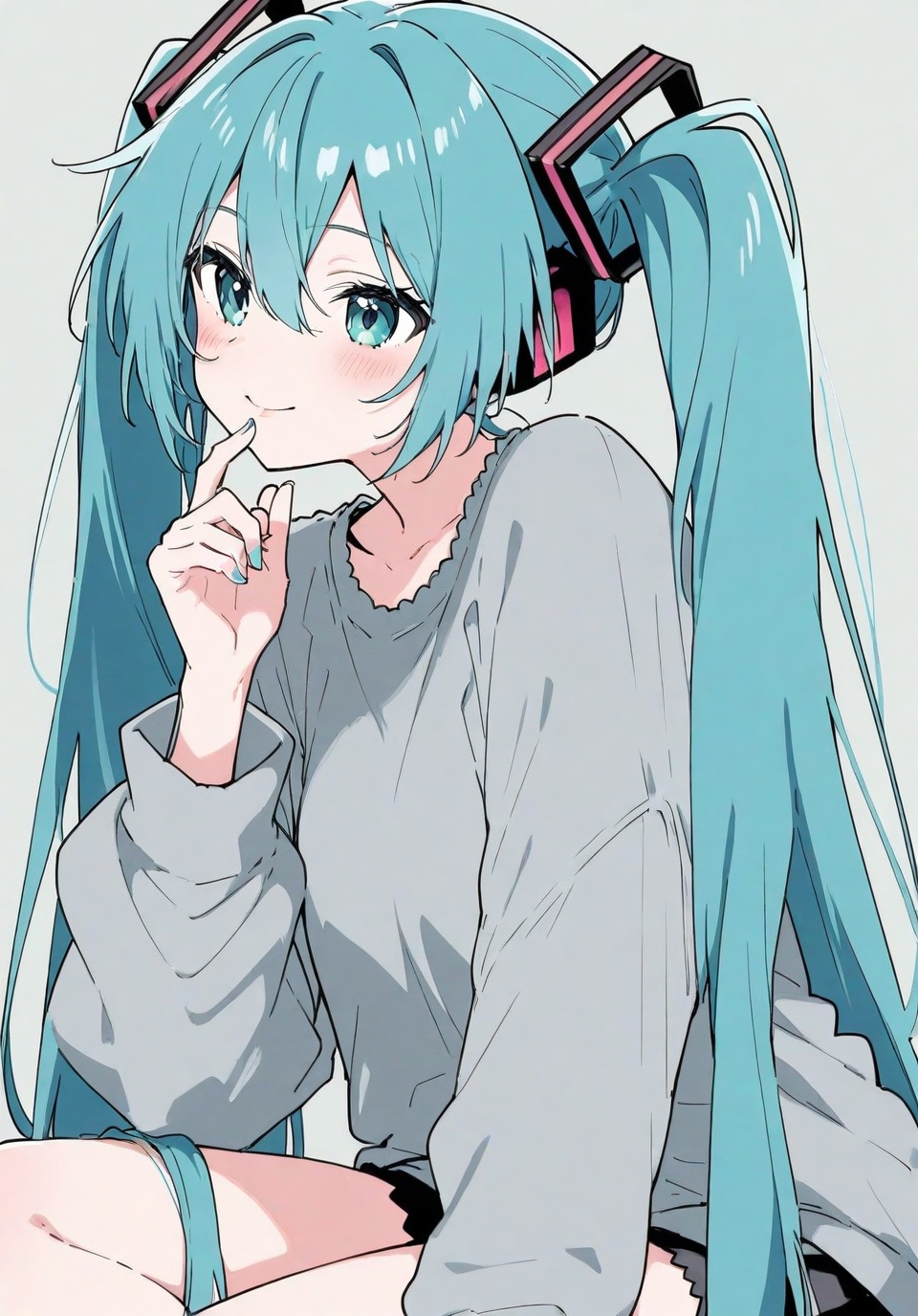 1girl,  solo,  hatsune miku on Tensor.Art