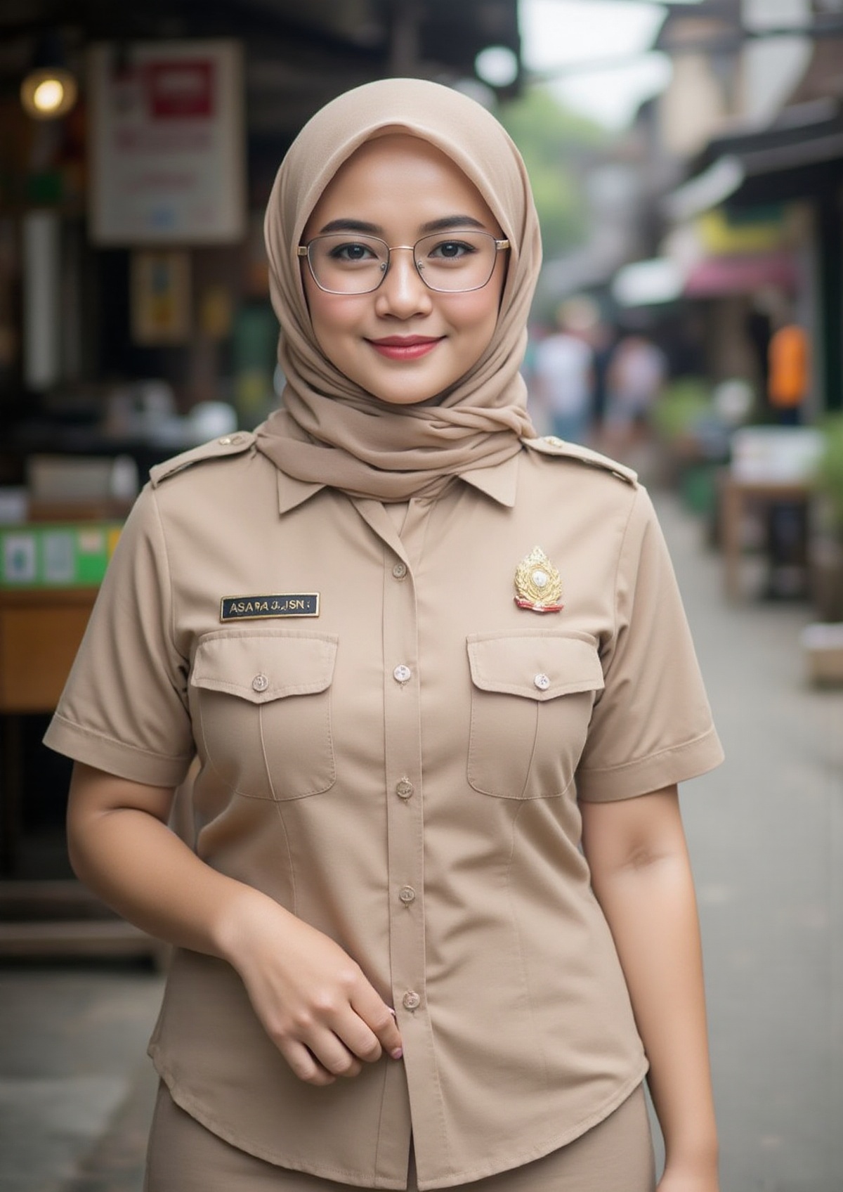 A young,  light-skinned Asian woman is the main subject,  positioned centrally in the frame. She appears to be in her late...