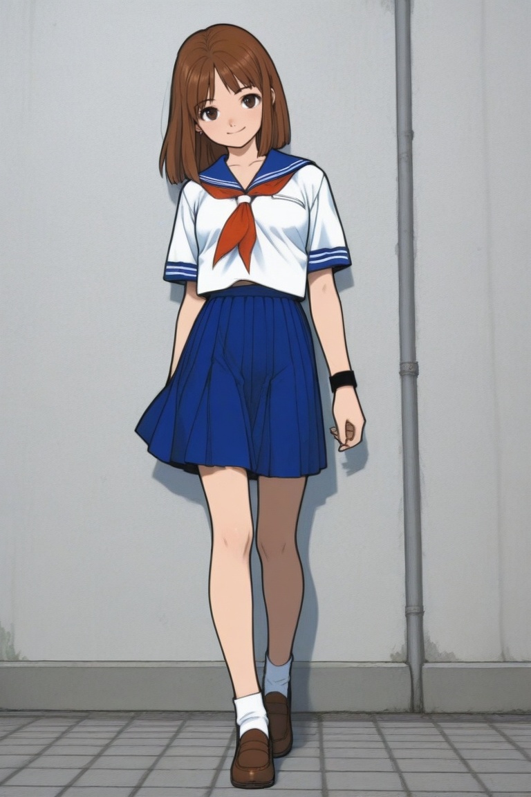 jankengirl,  brown hair,  sarafuku on Tensor.Art