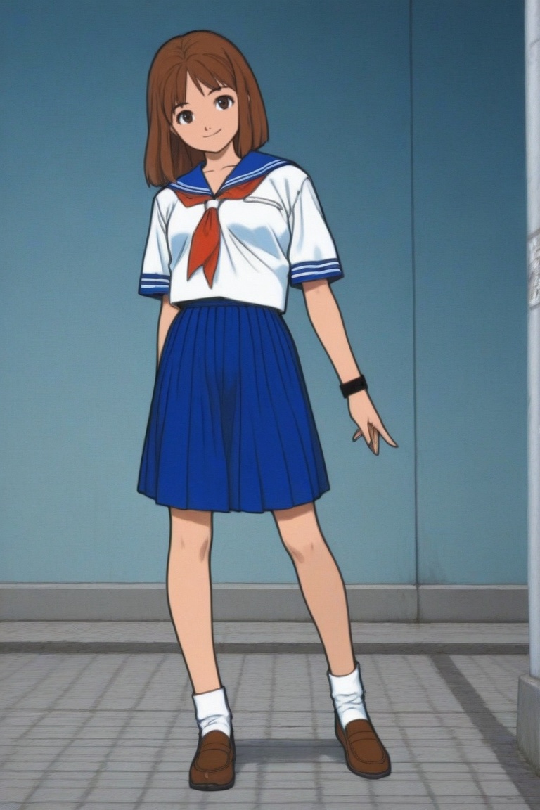 jankengirl,  brown hair,  sarafuku on Tensor.Art