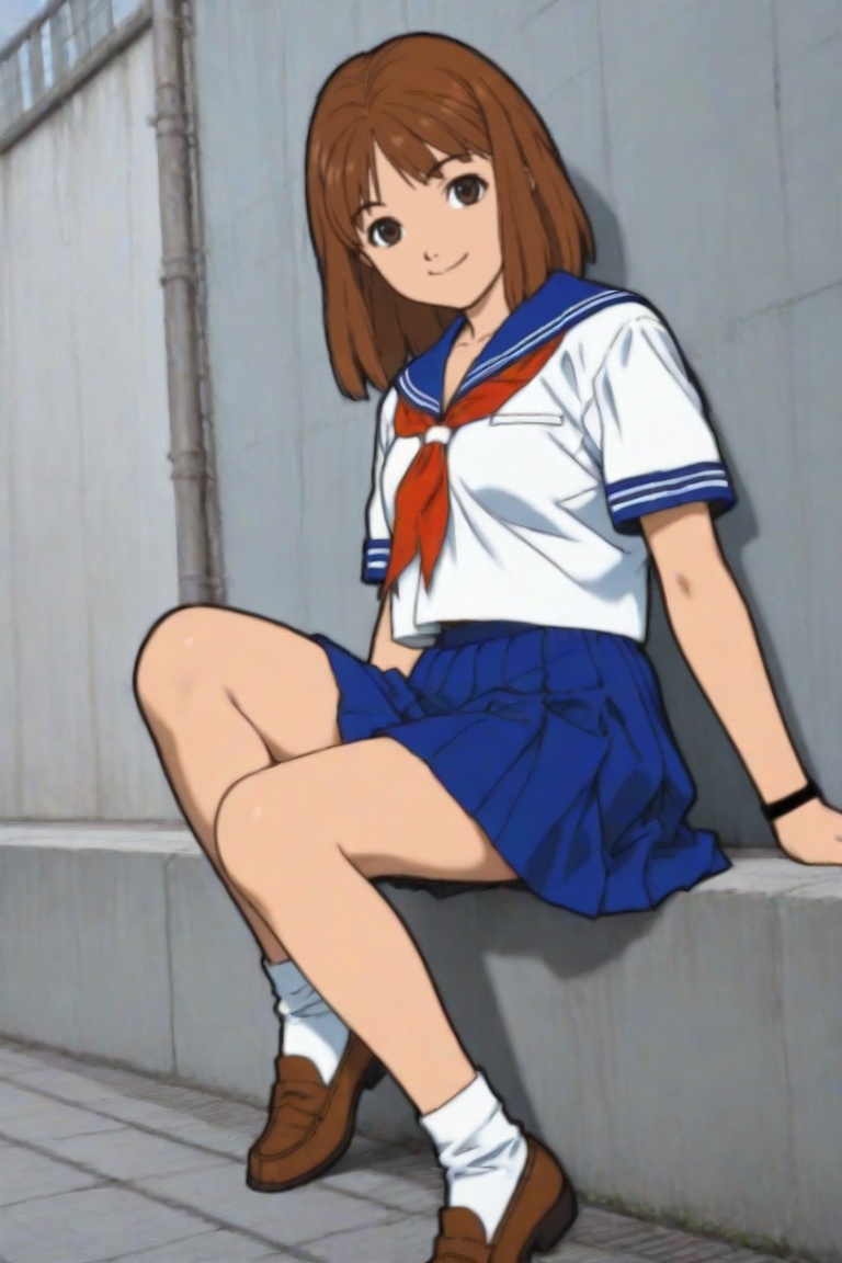 jankengirl,  brown hair,  sarafuku on Tensor.Art