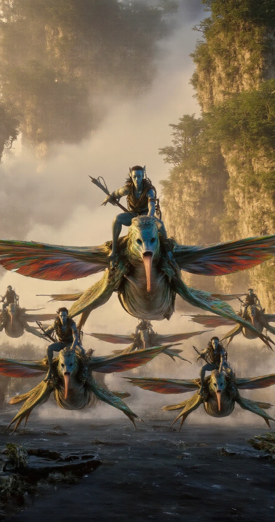 ikranriderstyle,  Epic group shot of Jake Sully,  Neytiri on Tensor.Art