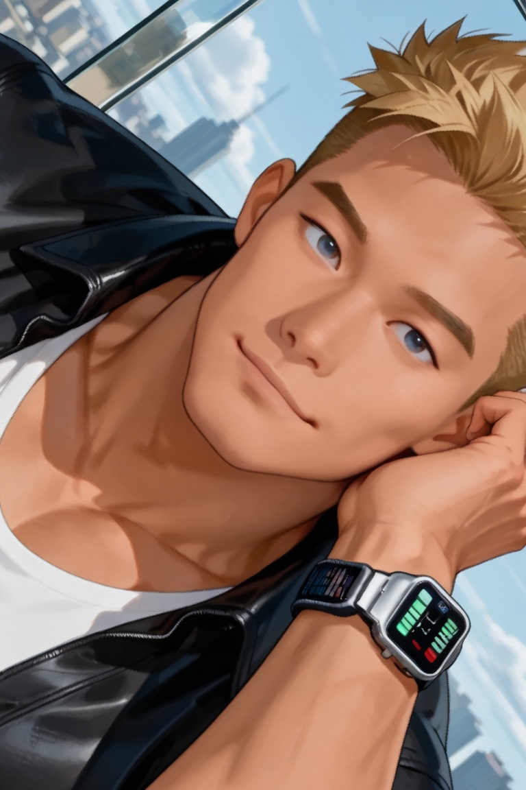 danastyle-official style focus,  male focus,  blonde hair on Tensor.Art