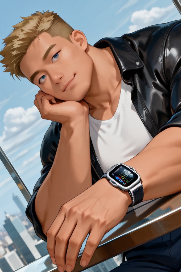 danastyle-official style focus,  male focus,  blonde hair on Tensor.Art