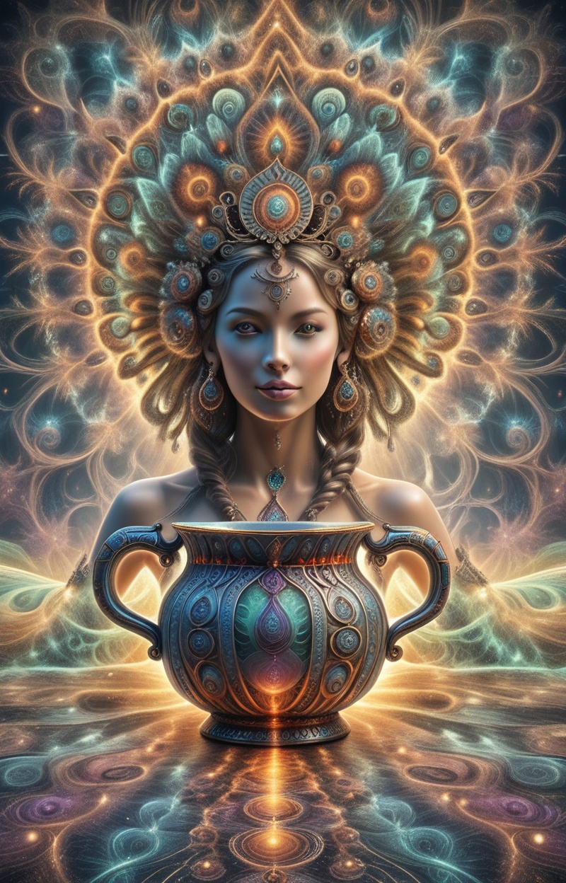 Fractalcreaplay. Jug made of fractal structures,  fractal object,  detailed fractal surface on Tensor.Art
