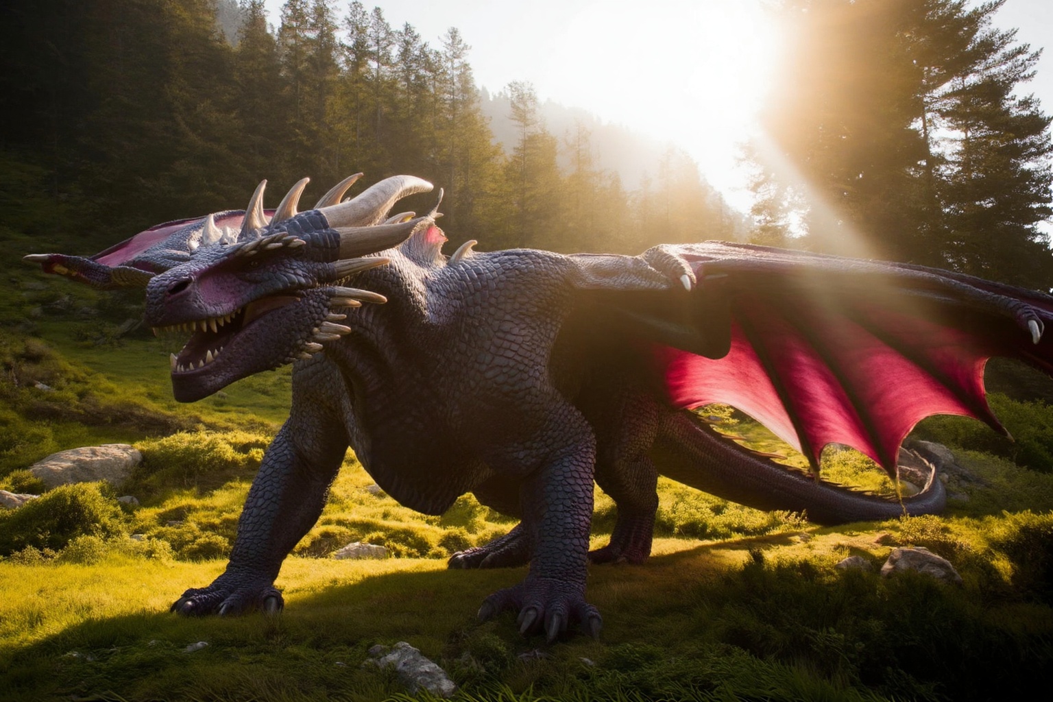 A high-quality high concept cinematic photograph. The resolution is crisp,  capturing a full,  elaborate scene from a wide...