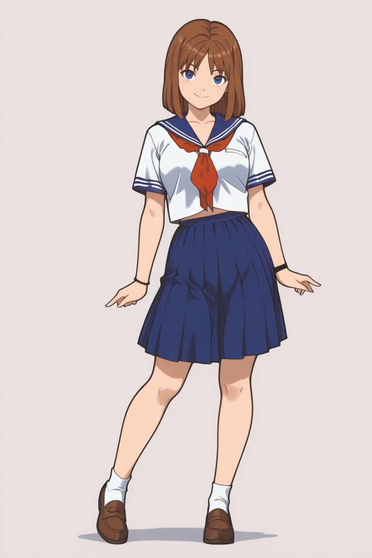 jankengirl,  brown hair,  sarafuku on Tensor.Art