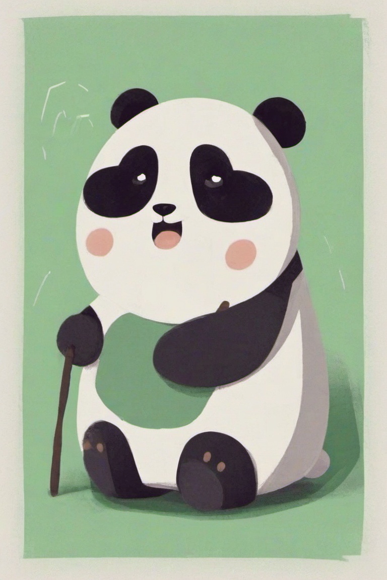 Flat Illustration Easy Tone,  1panda on Tensor.Art
