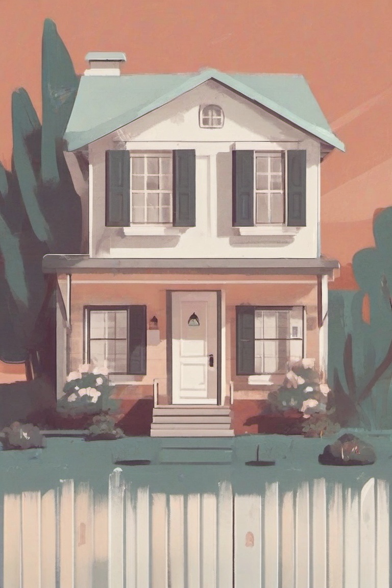 Flat Illustration Easy Tone,  1house on Tensor.Art