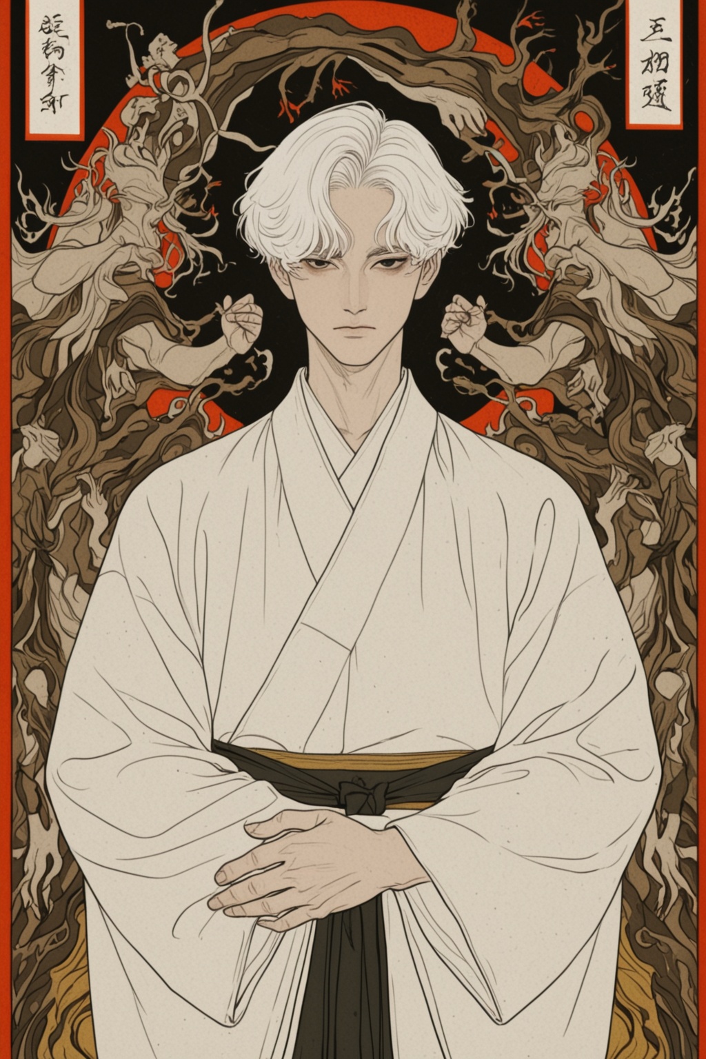 1boy,  bishounen,  cowboy shot on Tensor.Art